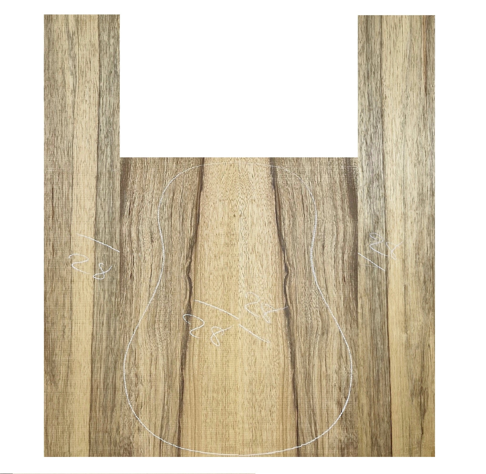 black limba guitar back and sides tonewood set for luthiers - lightweight exotic hardwood with distinctive striped grain