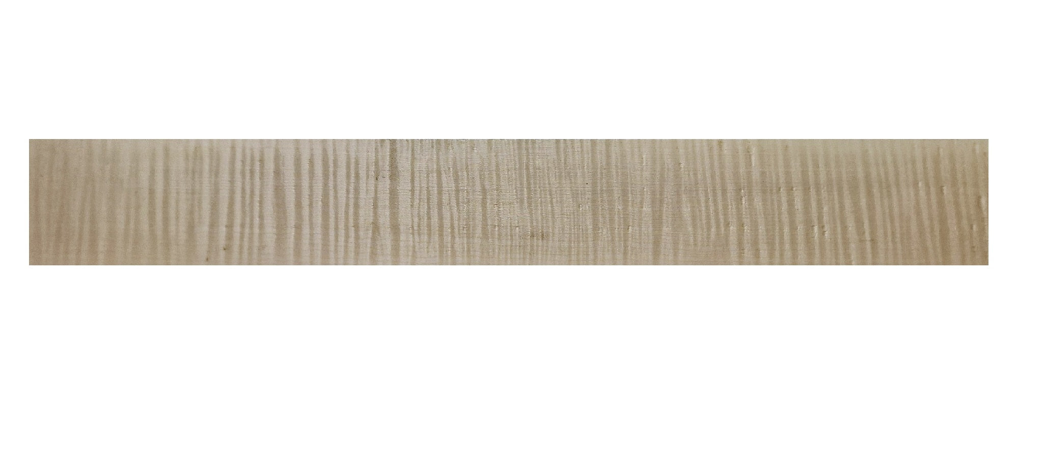 Curly flame maple guitar fingerboard blank showing three-dimensional figured grain with chatoyant shimmer - premium luthier tonewood UK
