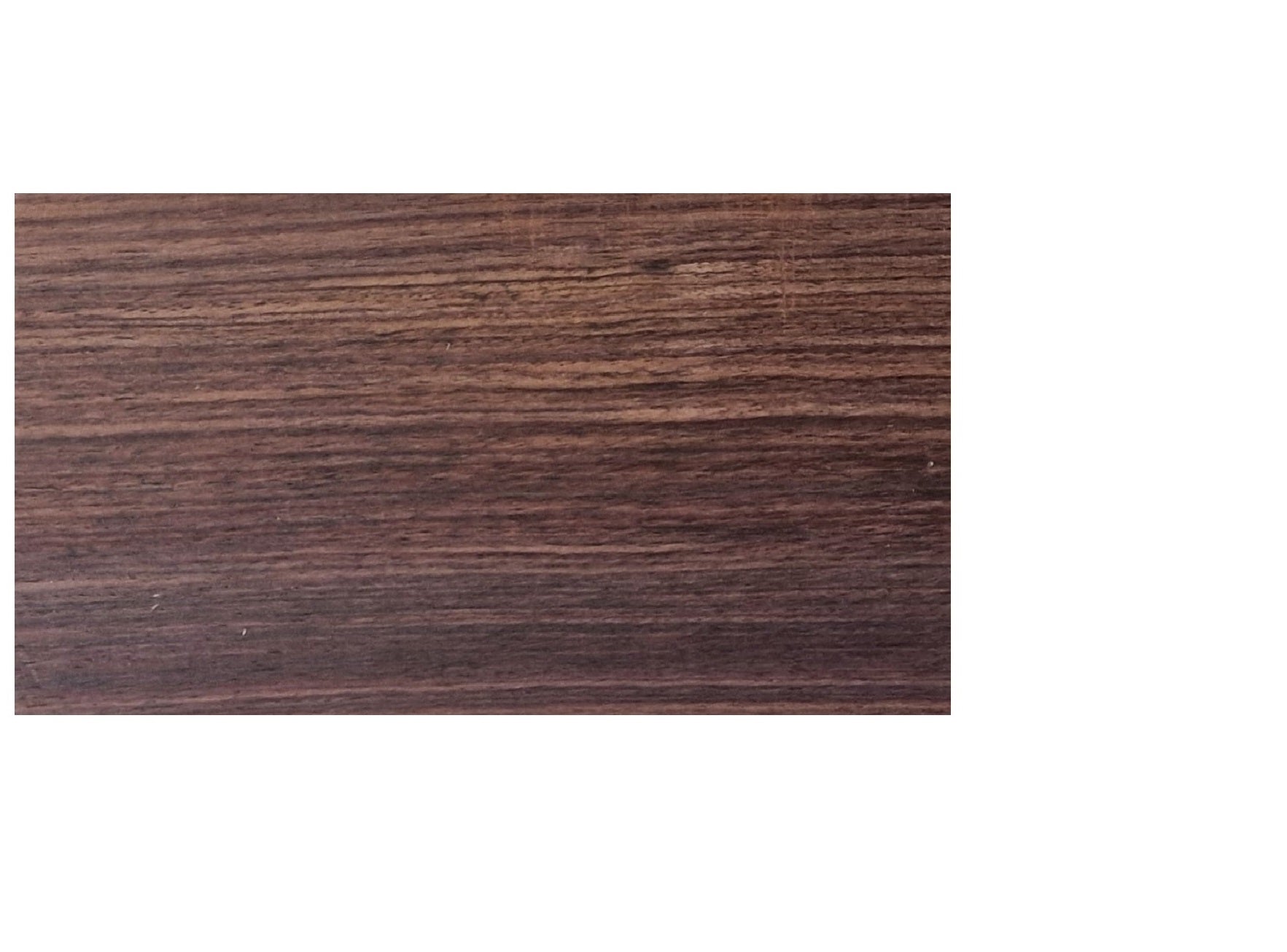 Indian Rosewood classic tonewood guitar headstock veneer showing rich chocolate-brown to purple-brown colouration with distinctive grain, 200mm x 100mm x 3mm thick