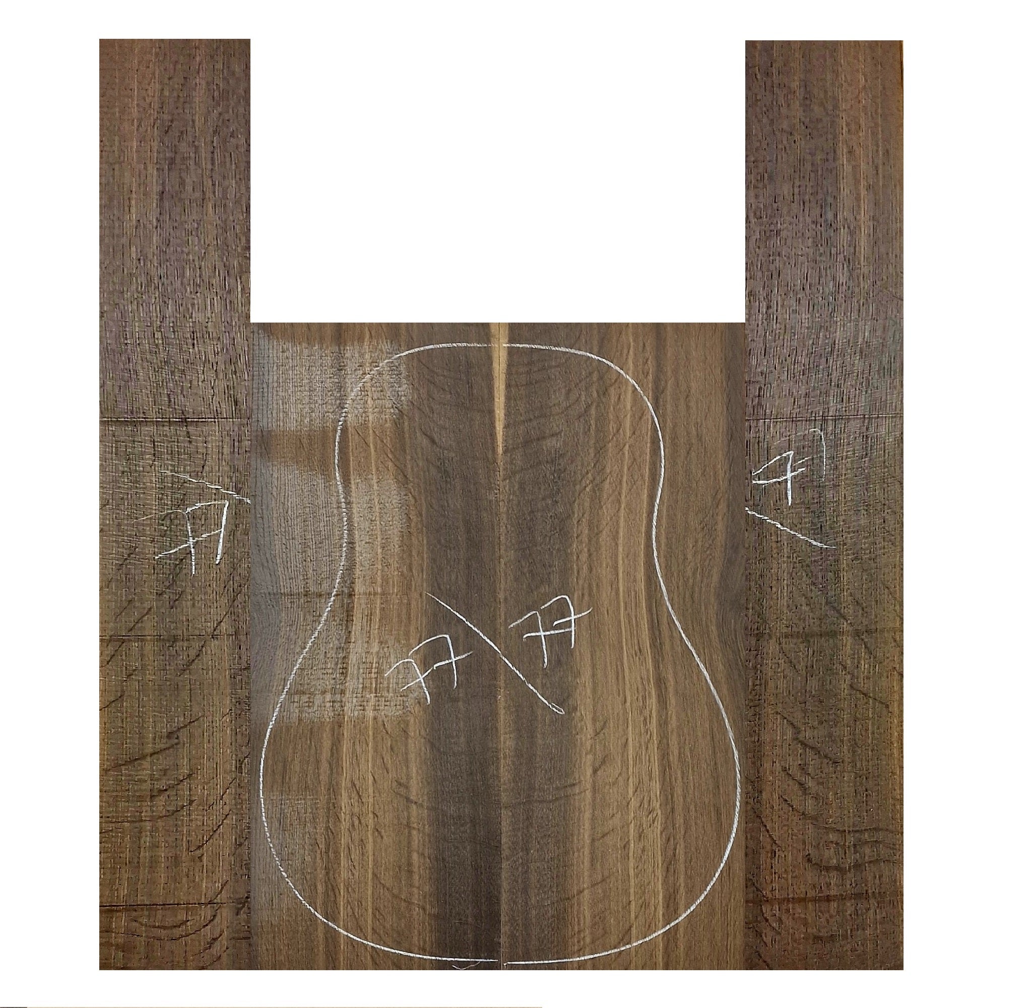 Premium antique oak guitar back and sides set for luthiers - stunning dark aged appearance resembling strongly bog oak at exceptional value