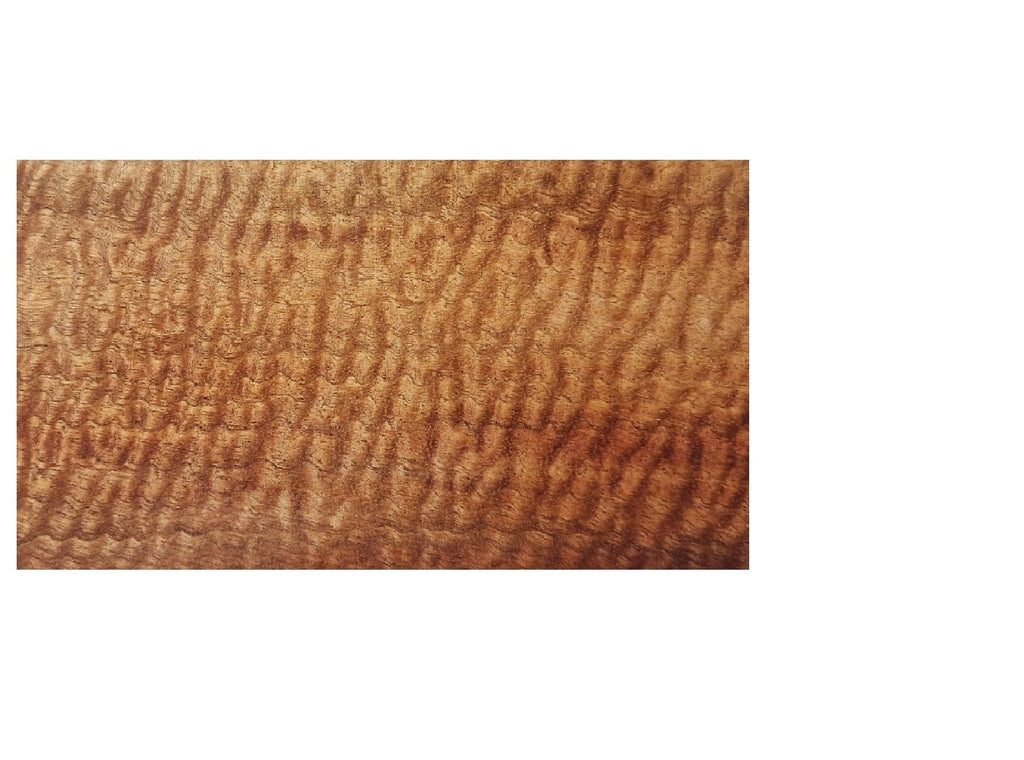  Quilted Pommele guitar headstock veneer showing rare combination of quilted and pommele figure, 200mm x 100mm, minimum 3mm thickness