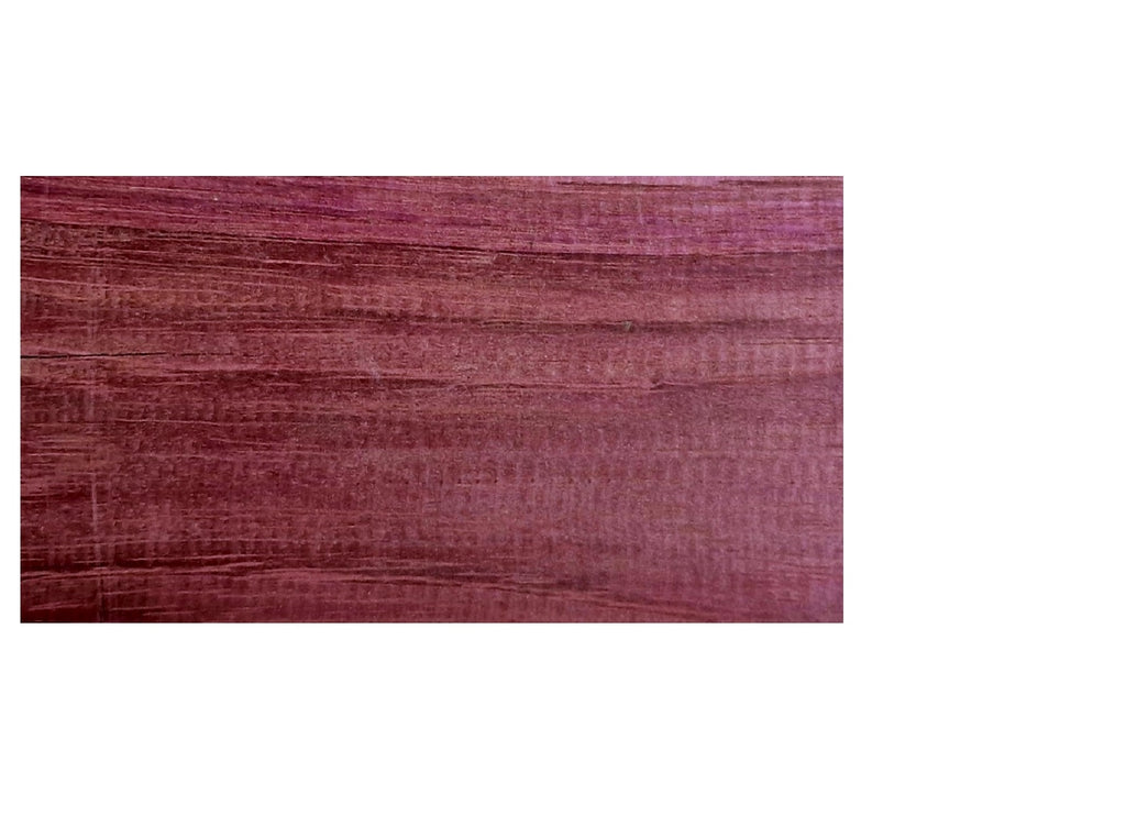 Purple Heart guitar headstock veneer showing vibrant purple colouration, 200mm x 100mm, minimum 3mm thickness