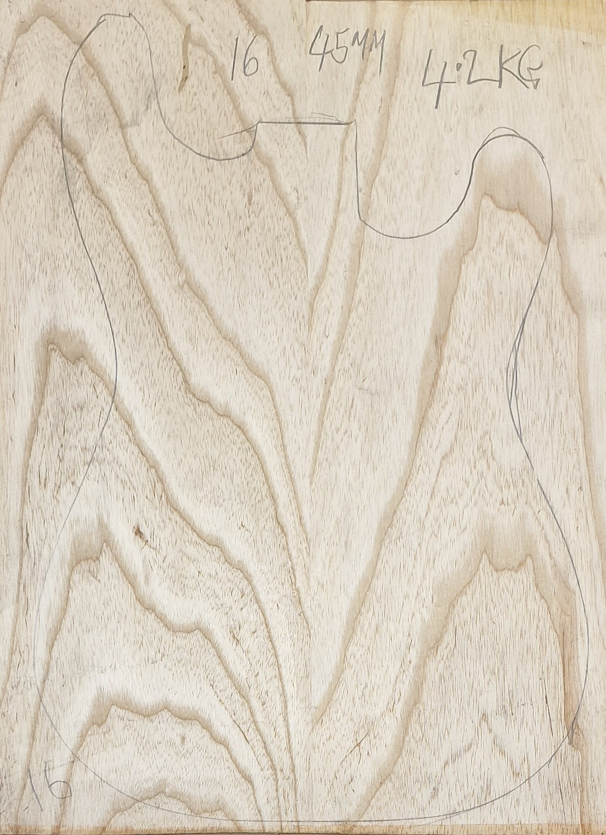 Premium 2-piece swamp ash electric guitar body blank 