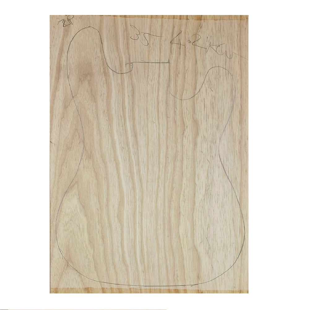 swamp ash 2 piece electric guitar body blank .