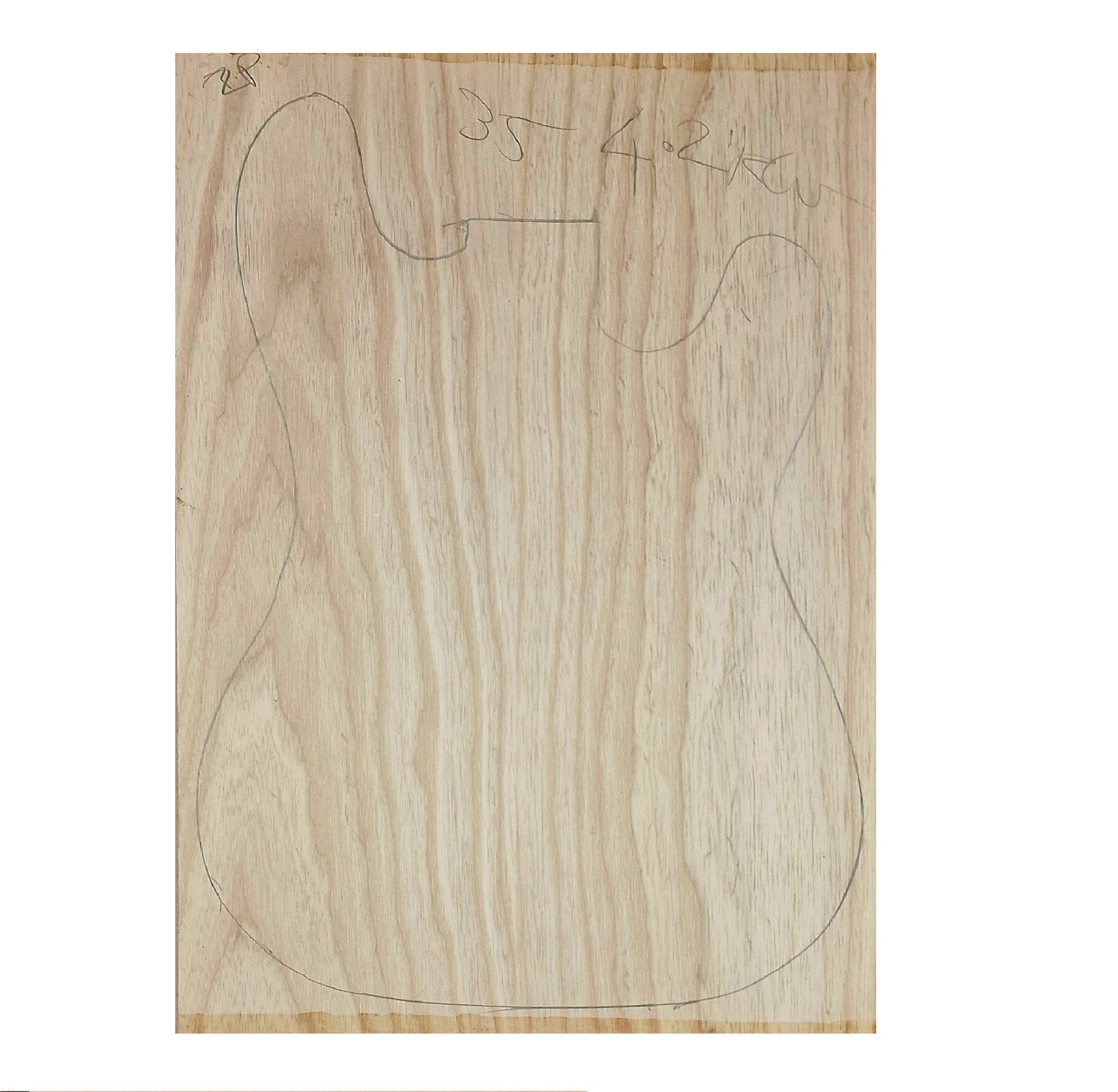 swamp ash 2 piece electric guitar body blank .