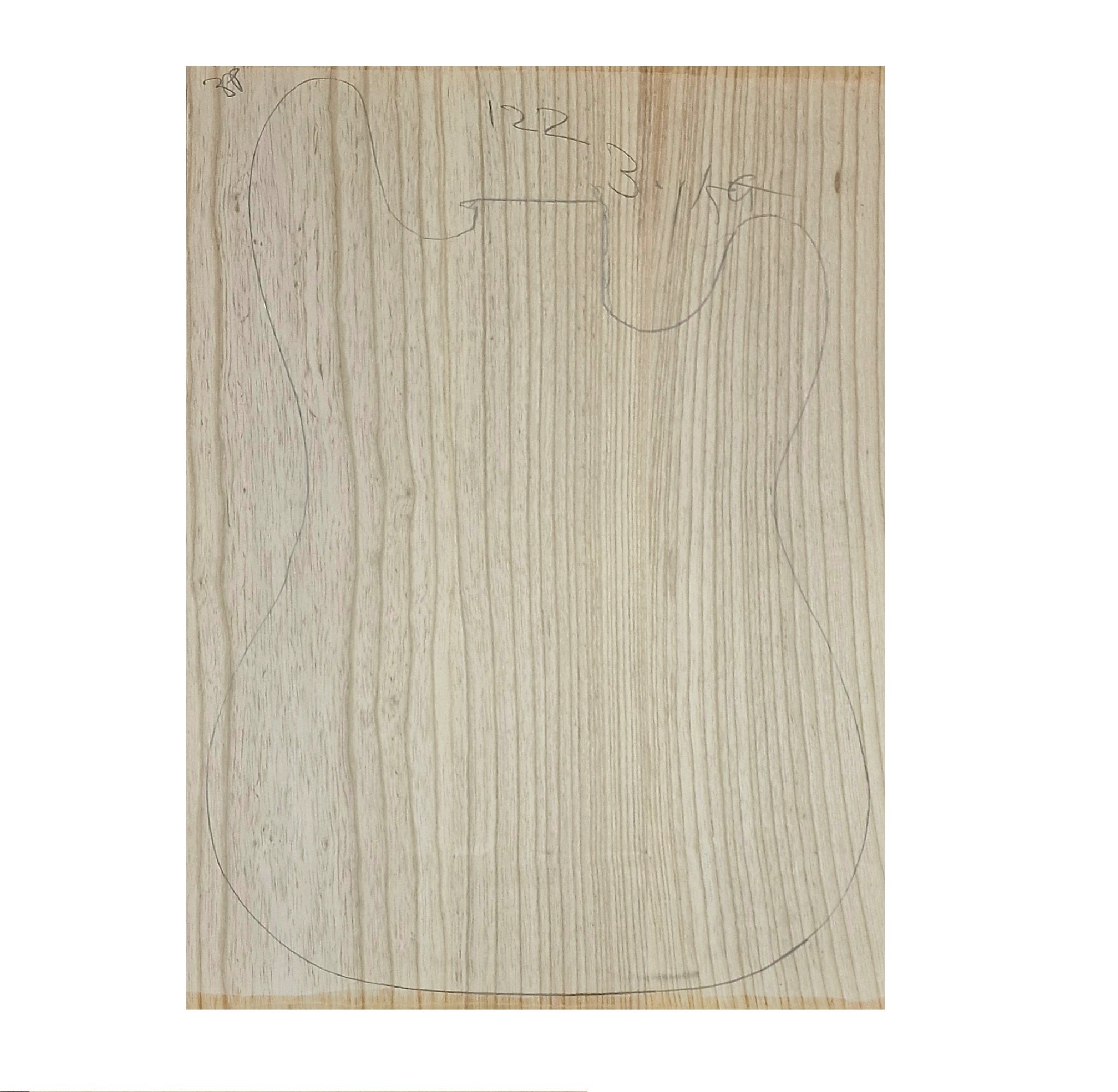 Swamp Ash 3 piece electric guitar body blank.
