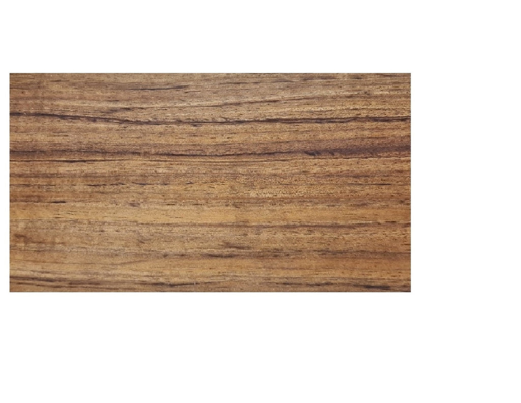 Tasmanian Blackwood guitar headstock veneer showing natural golden-brown grain, 200mm x 100mm x 3mm thick